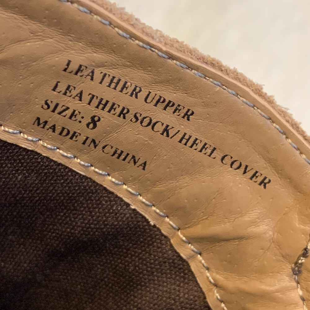 Restricted Suede Fringe Pull On Booties Size 8 - Picture 7 of 10